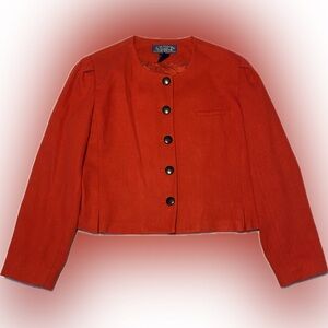 Vintage E. H. Woods sz 14 cropped polyester jacket